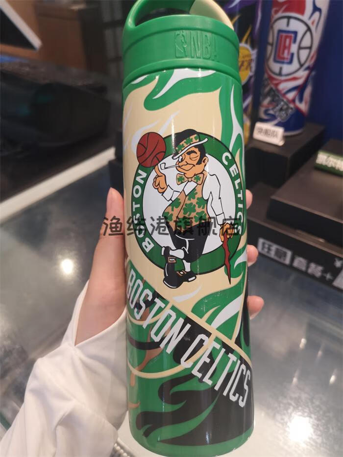 德克士nba水杯联名杯子勇士湖人同款炫酷运动专用德意能量杯 白色