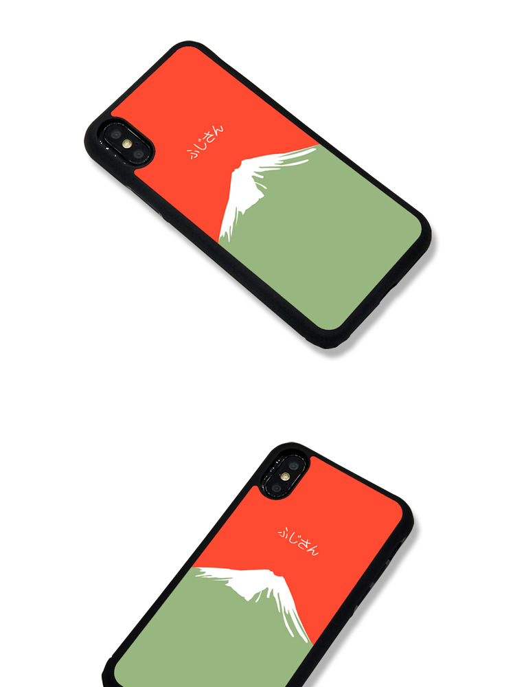 11proxsrmax苹果678plus原创日式富士山全包软边手机壳 日式富士山