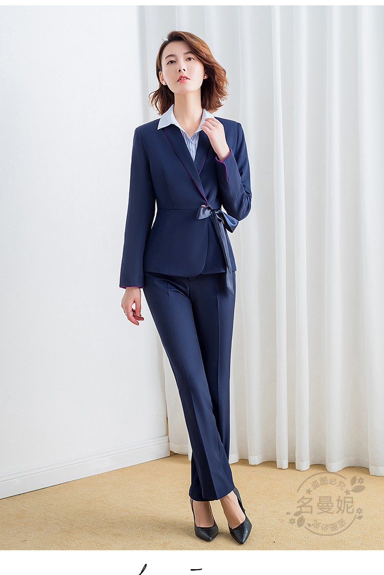 套装女空姐制服美容院礼仪接待团队工作服女长袖明星同款小西装套装女
