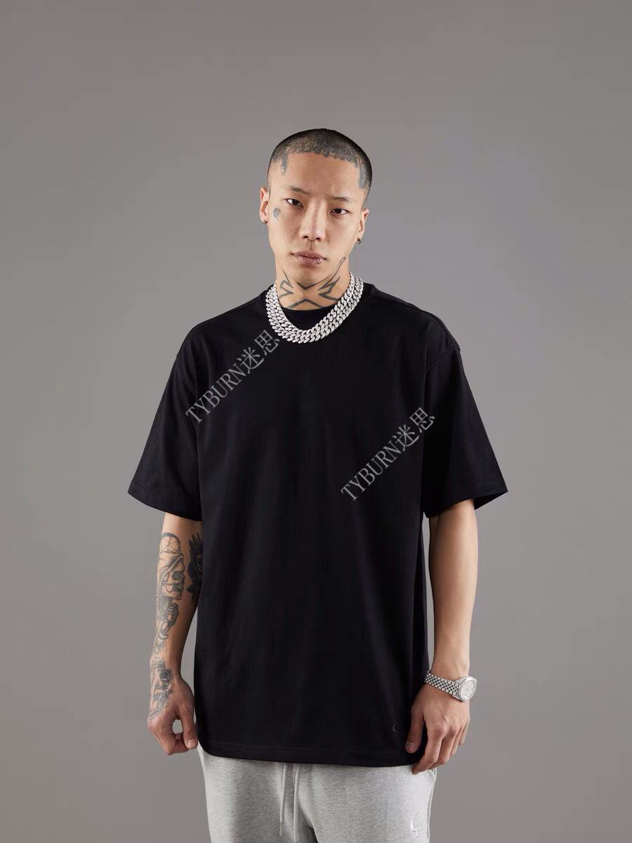 couple hunnid 谢帝 ch基础黑白灰短袖t恤休闲百搭小领口打底男女