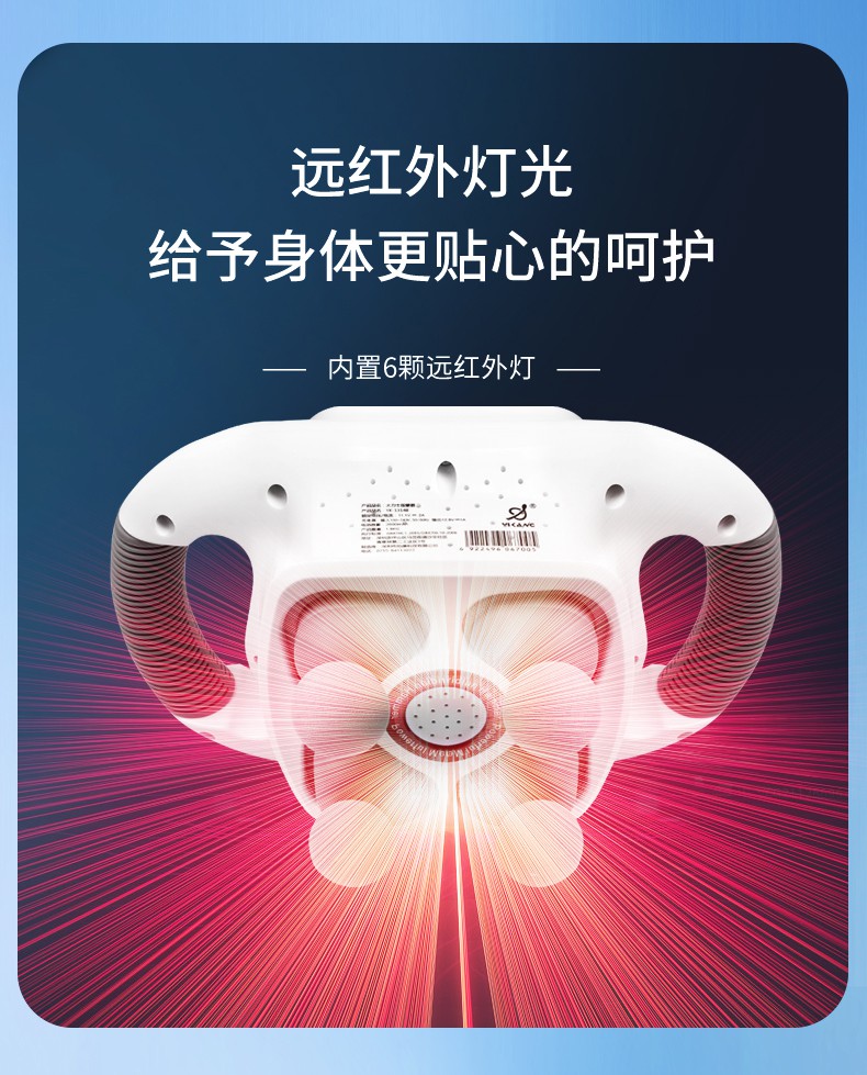 大力士全自动敲打锤电动按摩器家用多功能全身振动仪四头按摩棒 灰色