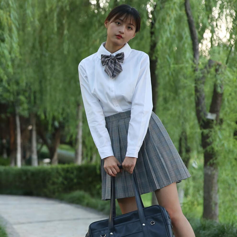 新品日系jk制服女学院风韩版女夏毕业白衬衫百褶裙中学生校服班服套装
