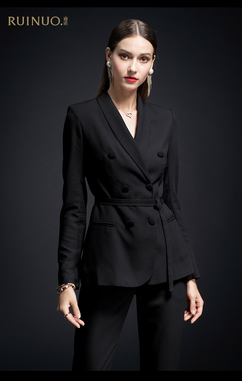 职业装女套装时尚气质黑色高端西服休闲商务通勤工作服ol面试正装