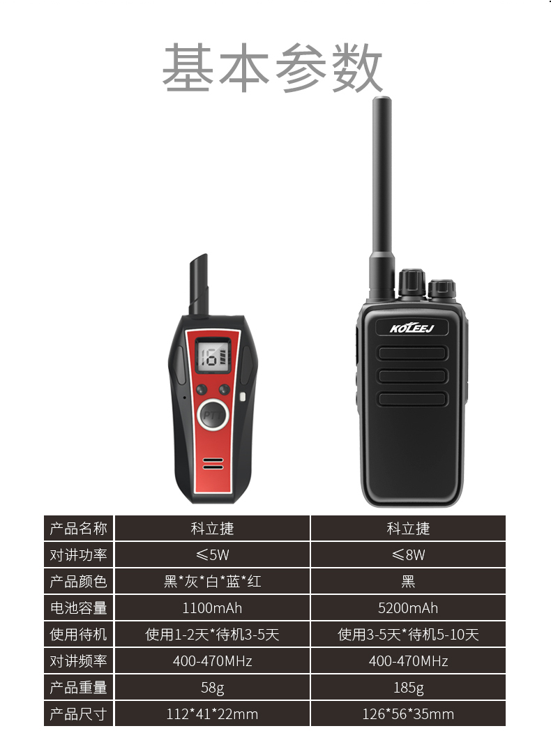 科立捷koleej无线对讲蓝牙耳机对讲机迷你小机小型器微酒店发廊美容院