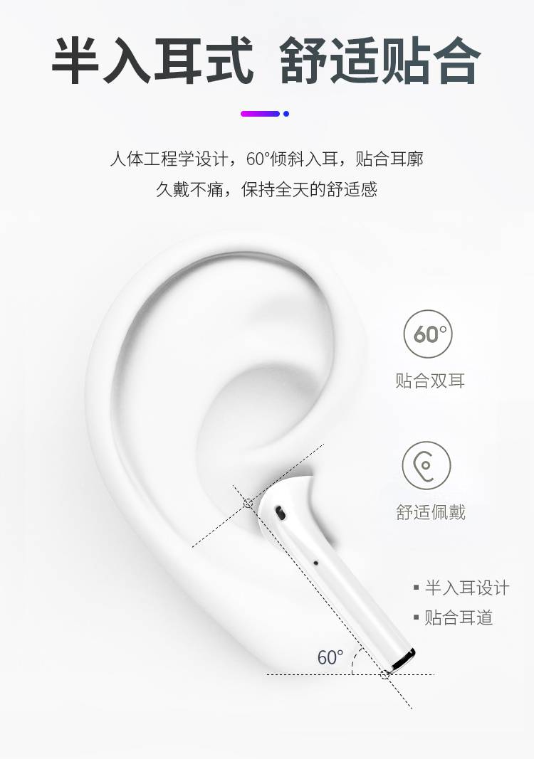 现代(hyundai)无线蓝牙耳机单耳入耳塞式商务开车运动单边手机耳机