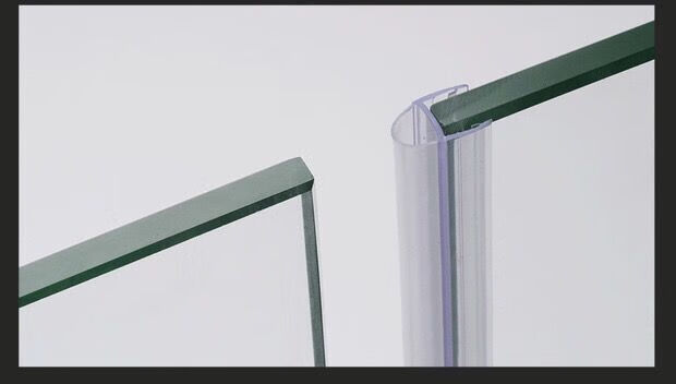 玻璃门h密封条防风加厚无框阳台门窗门缝封边条浴室淋浴房挡水条f型8