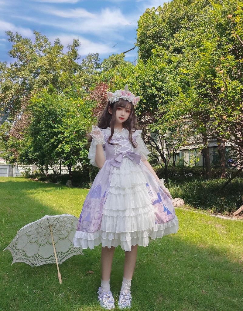 【洛丽塔lolita连衣裙】洛丽塔lolita天空之城软妹日系jsk吊带连衣裙
