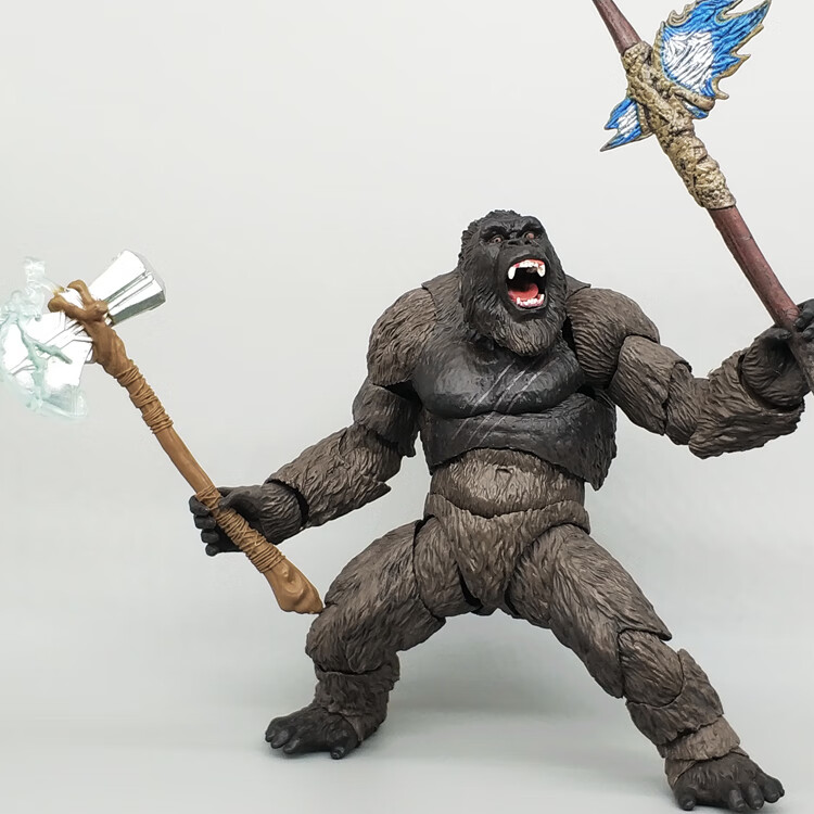 哥斯拉大战金刚模型手办玩具骷髅岛猩球崛起模型可动仿真动物猩猩 shm