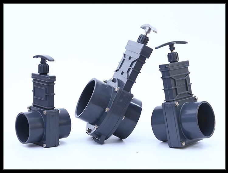 定制厂家供应pvc管插板阀塑料闸阀手动刀阀拉阀upvc闸阀法兰匝板阀 dn