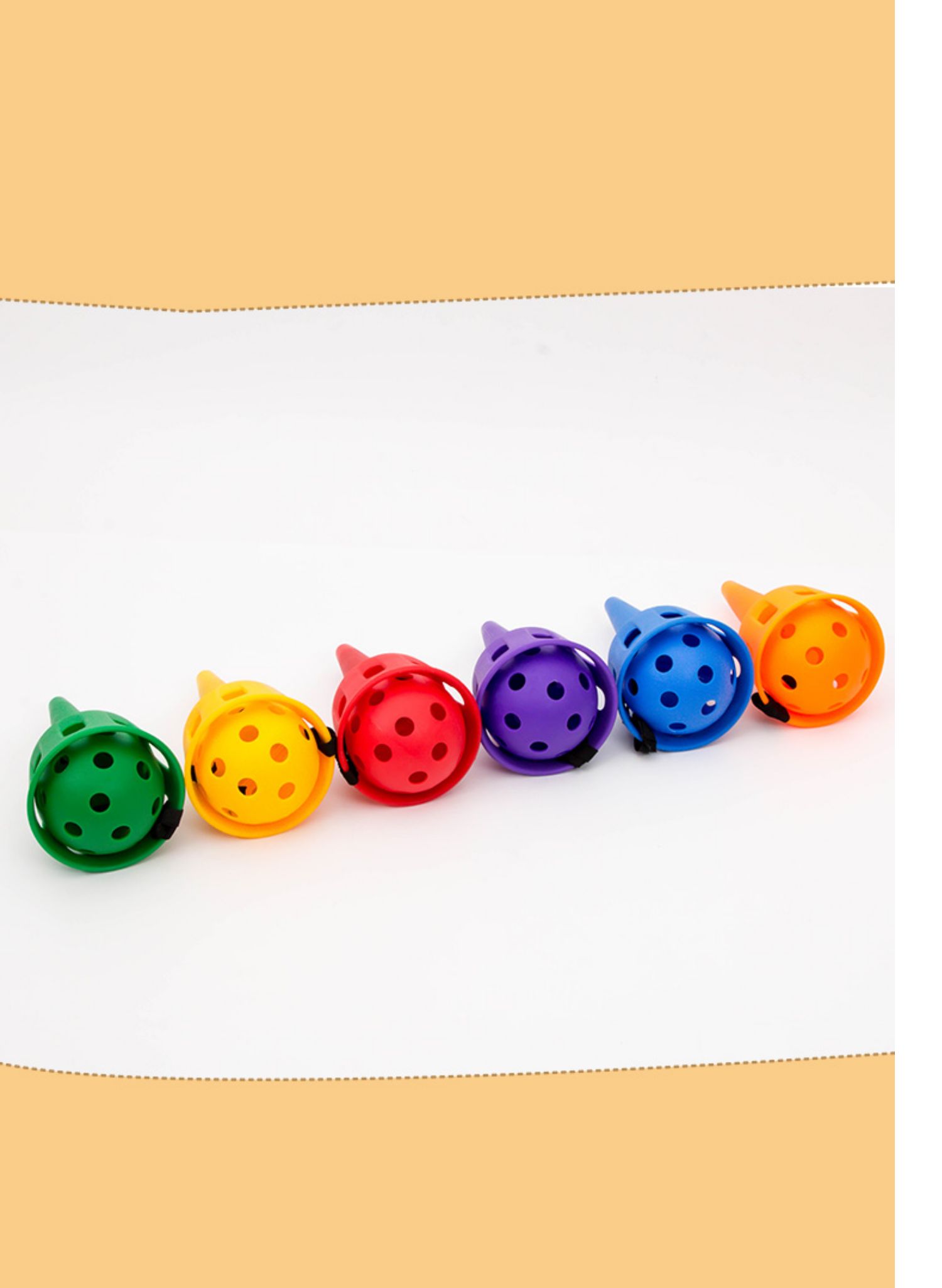 挑战款趣味抛接球儿童运动玩具感统抛接球幼儿园子户外小玩具橙色1个