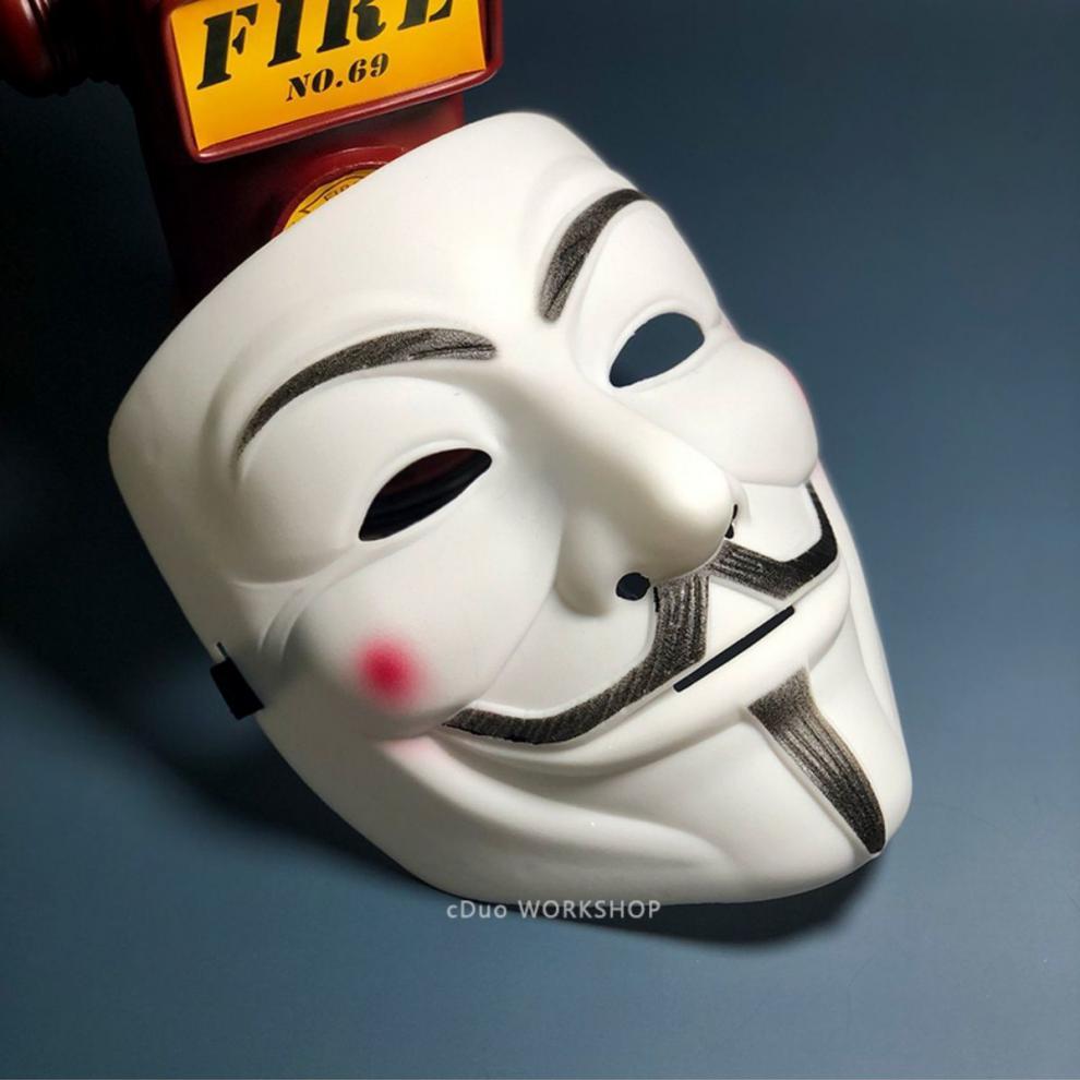 精选面具男女小丑笑脸蛭子v字仇杀队cos动漫无脸男半脸道具派对万圣节