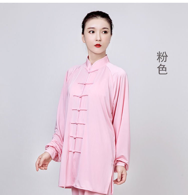 2022新款小和山太极服男女装高弹牛奶丝冰丝太极拳练功服女夏季服装