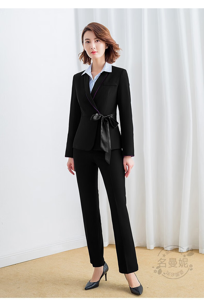 套装女空姐制服美容院礼仪接待团队工作服女长袖明星同款小西装套装女