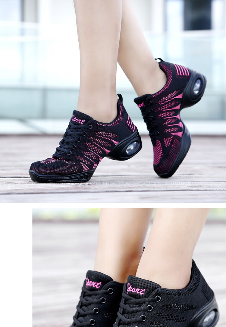 2020广场舞鞋软底水兵爵士跳舞女鞋透气舞蹈鞋女夏 黑色 34