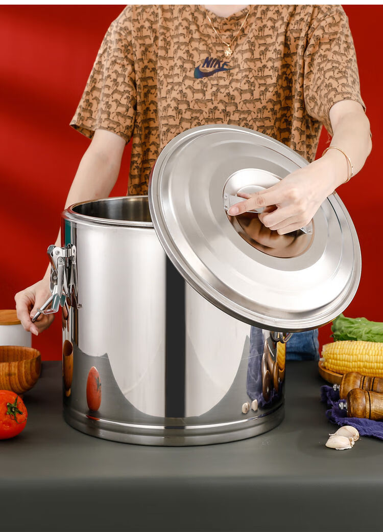 姣渡 食品级不锈钢超长保温桶商用摆摊大容量饭桶豆浆桶茶水汤桶冰粉