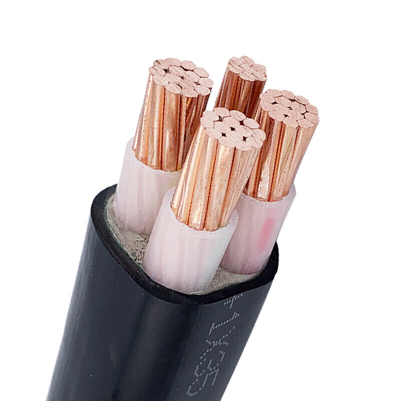 yjv电力电缆三相四线纯铜4芯6101625355095平方铜芯电缆线 架空yjv 3*