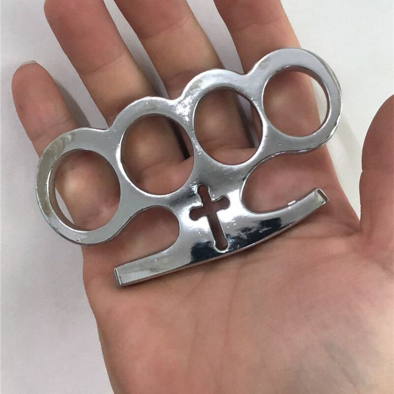 指虎玻纤四指防身便携手扣虎指拳扣自卫用品装备手撑子 火影银色