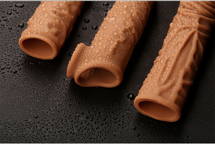 云曼yuma狼牙套加长加粗男用锁精环sm另类玩具柔软肤仿真阳具套情趣性