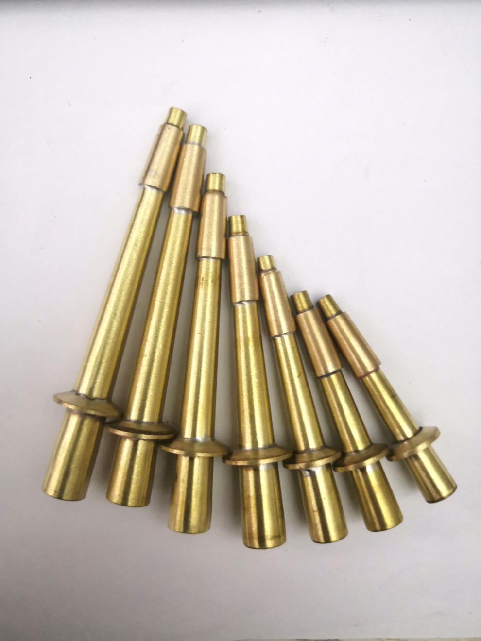 白铜唢呐铜芯引子信子唢呐芯子吹嘴吹头直头带气盘满三 be调