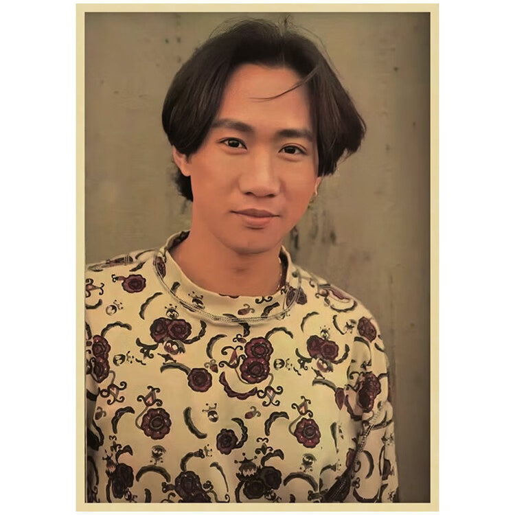 黄家驹海报 牛皮纸复古画 beyond 寝室宿舍贴画 怀旧 画报羡瑜 姜黄色