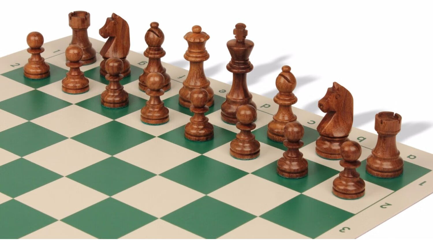 国际象棋比赛实木棋具国际棋联斯汤顿日耳曼骑士棋盘棋子赠51厘米皮革