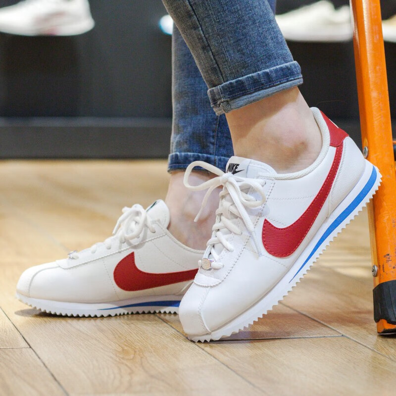 耐克(nike) 官方舰店运动鞋女鞋经典白红阿甘鞋复古时尚穿搭休闲鞋