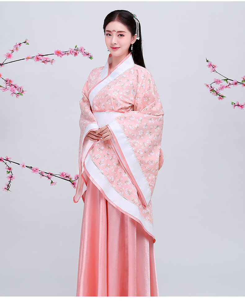 恒佩改良中国风古装服装汉服女写真曲裾贵妃影楼摄影写真年会演出冬粉