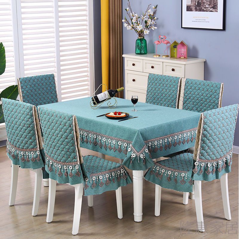 餐椅垫餐椅套餐桌布套装椅子垫椅子套圆桌凳子套罩布艺套装抖音网红sn