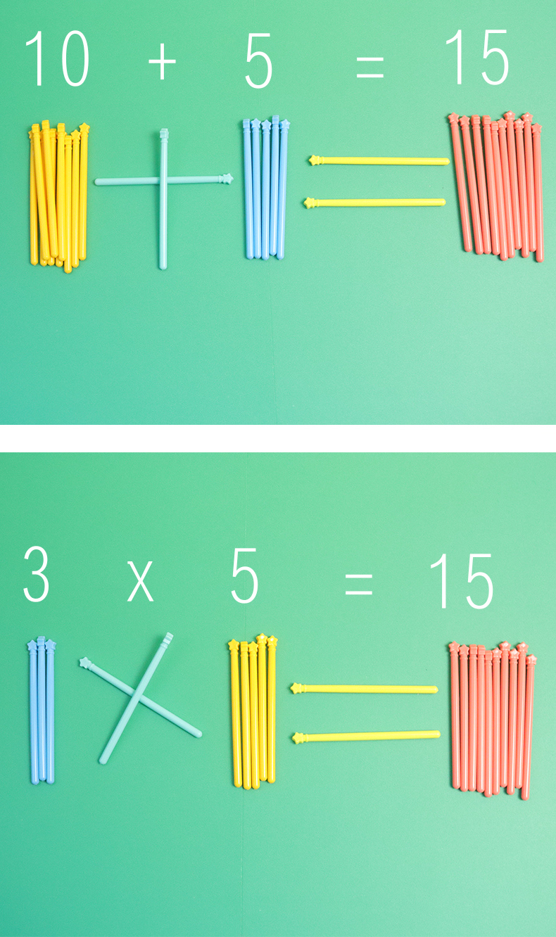 左一仁数学小棒一年级学具幼儿园100根数数棒盒装教具计数棒学生算数