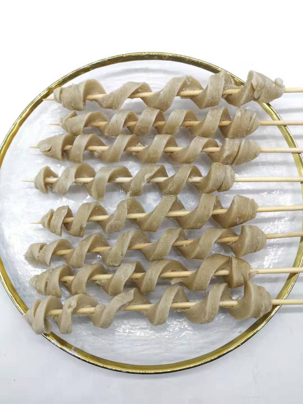 原味面筋串户外烧烤油炸食材规格齐全 40串