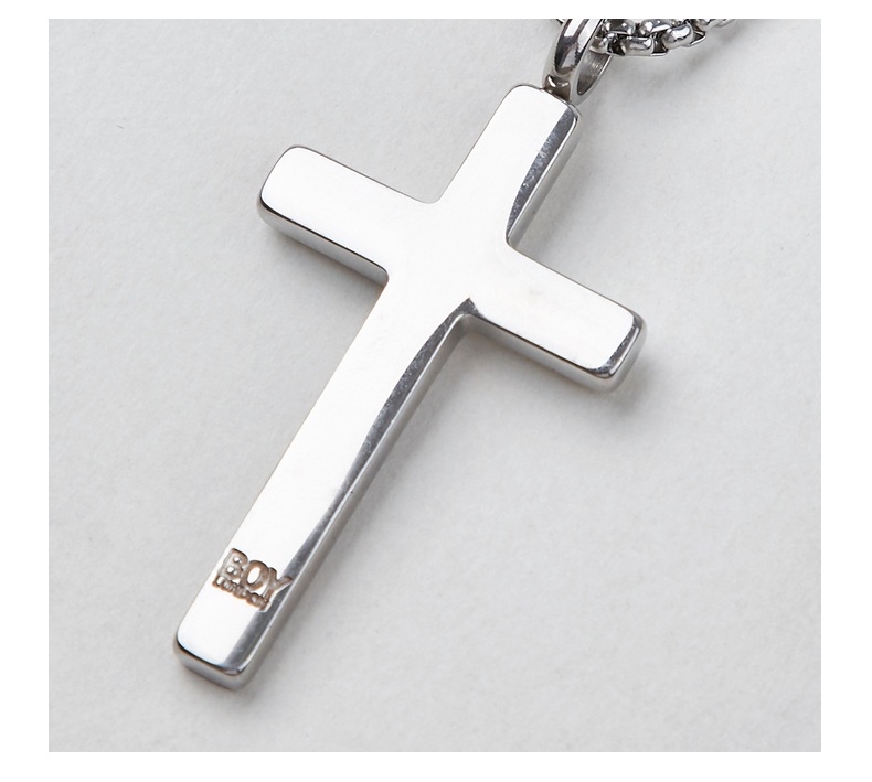 boy london 金属光泽感十字架链条情侣项链 b201nr900712 银色