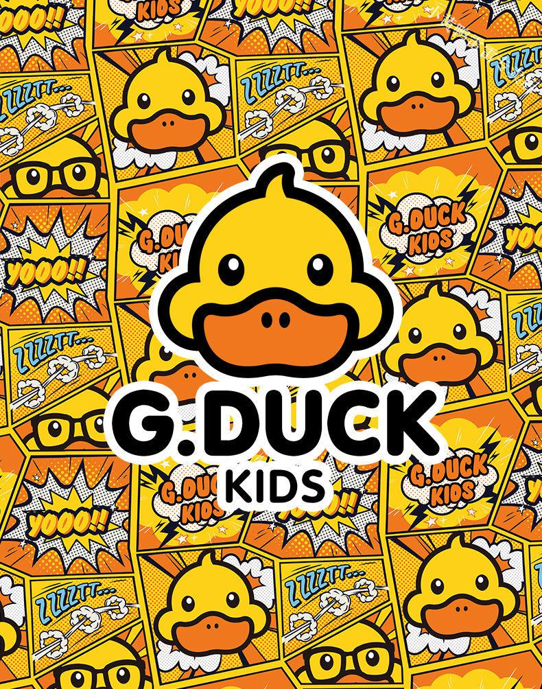 gduckkids小黄鸭女童卫衣春秋长袖打底衫卡通洋气上衣潮儿童t恤女韩版