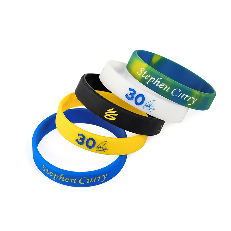 慕绢珠宝新款库里手环勇士队球星30号curry篮球细款夜光硅胶珍藏版nba