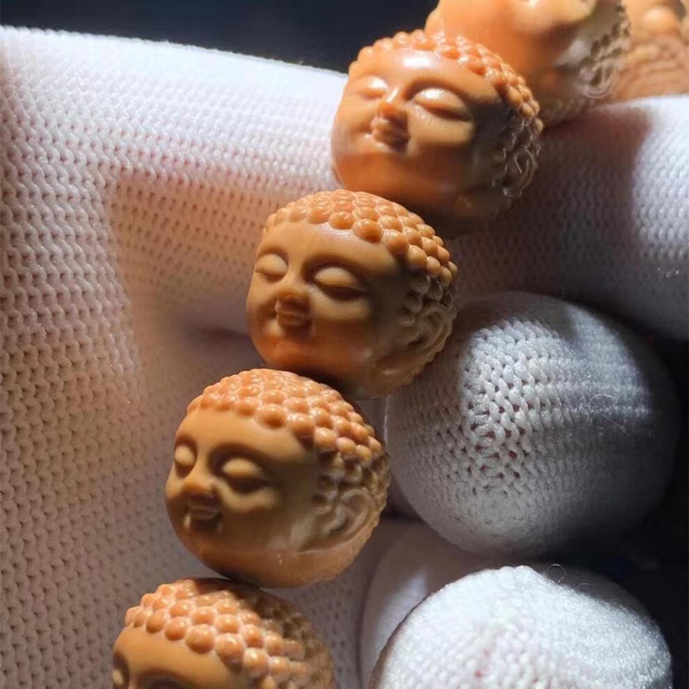 猴头手串宝宝佛男盘玩核桃雕刻文玩小籽大日如来佛像核雕佛头手链