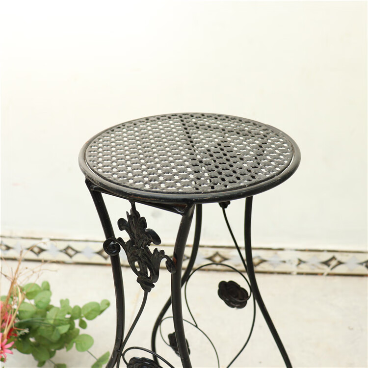 宛彦君美式乡村铁艺单人椅别墅花园庭院装饰休闲椅户外园艺凳子铁艺花