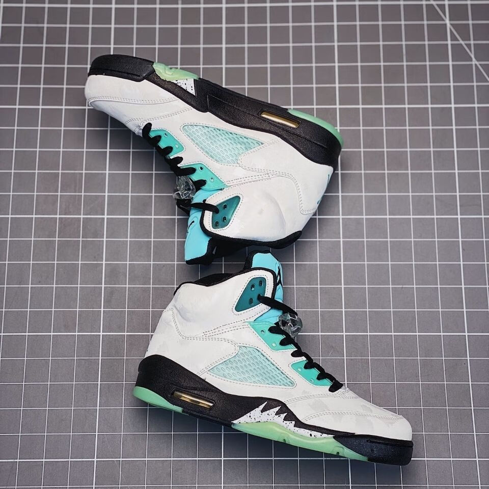 星汇体育air乔5aj5郭艾伦雪豹白绿3m反光cn2932100纯原36