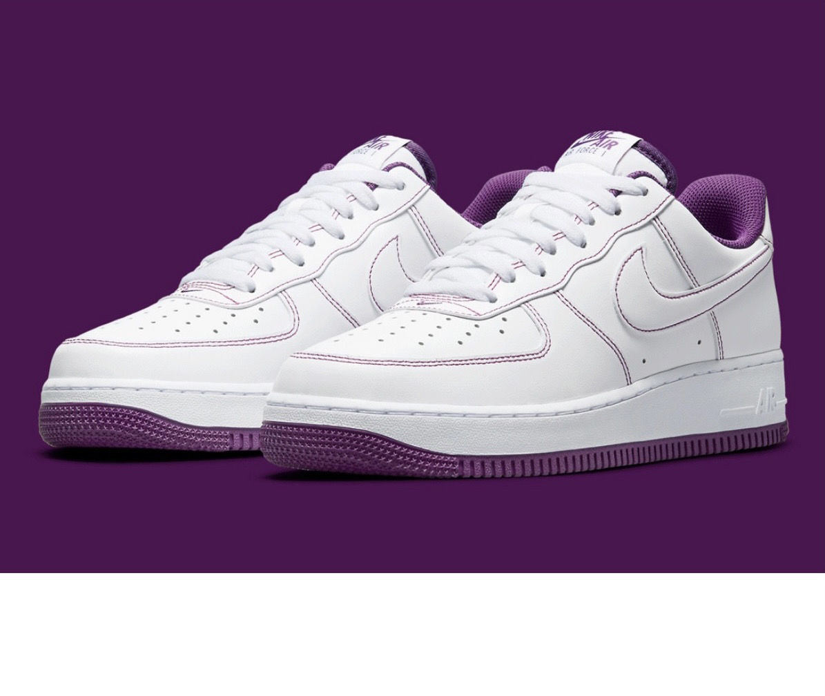 【sole气垫】af1空军一号黑白二次元白黑缝线低帮板鞋男鞋女鞋 白蓝