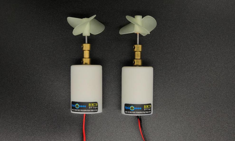 水下推进器遥控船拉网鸭船rov有刷防水马达电机diy比赛无人船配件 2s
