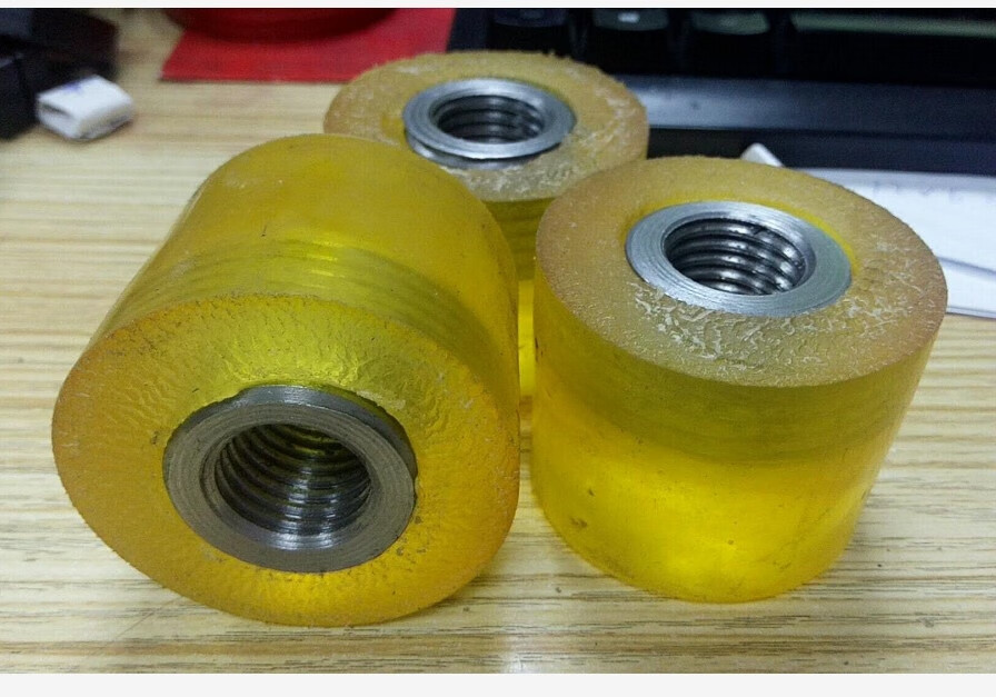 气缸缓冲减震垫皮胶压头聚氨酯缓冲垫内螺纹优力胶牛筋撞头 m22*1.