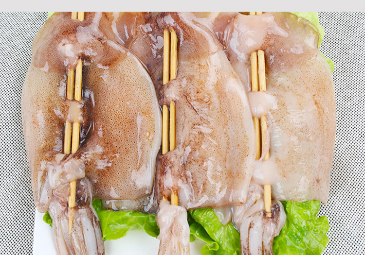 鱿鱼串冷冻鱿鱼海鲜铁板尤鱼片20串商用烧烤火锅食材铁板尤鱼串