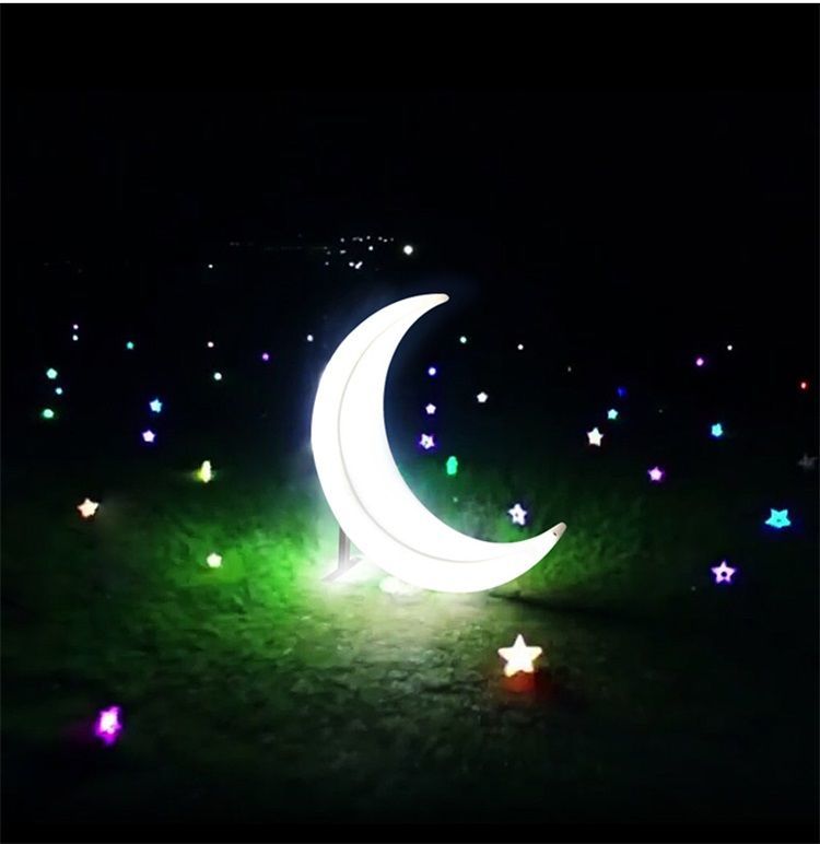 摇摇椅成人阳台椅网红发光月亮秋千户外防水活动装饰灯月亮灯室外庭院