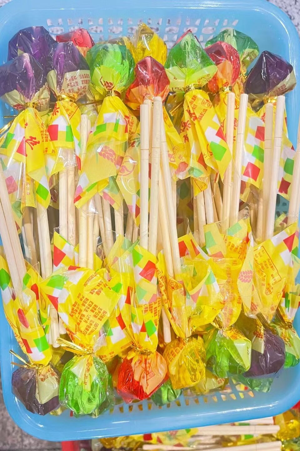 网红8090后筷子麦芽糖粘牙多彩糖童年时光甜蜜的回忆 筷子拉丝30支带