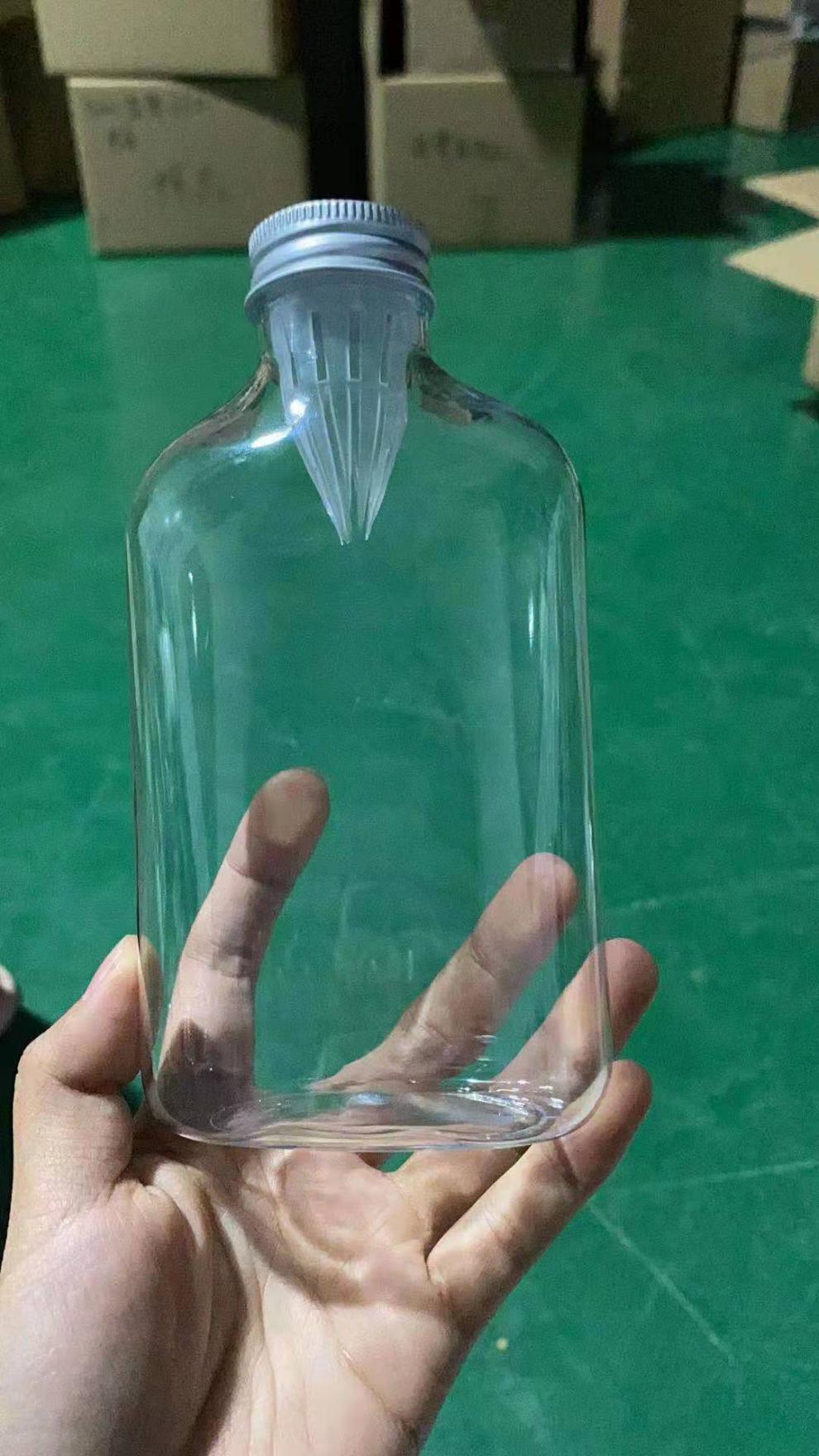 冷泡茶瓶 冷萃茶瓶pet饮料瓶一次性塑料花果汁带滤网红奶茶瓶 350泡茶