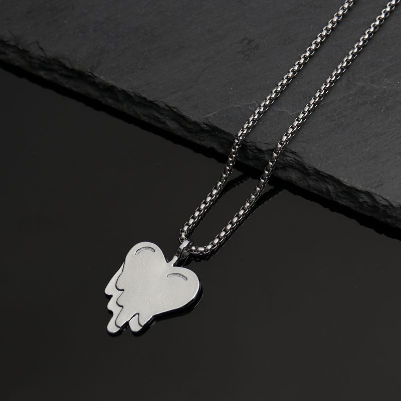 fazu法族clot陈冠希潮牌溶解爱心钛钢男女时尚项链潮人网红吊坠情侣