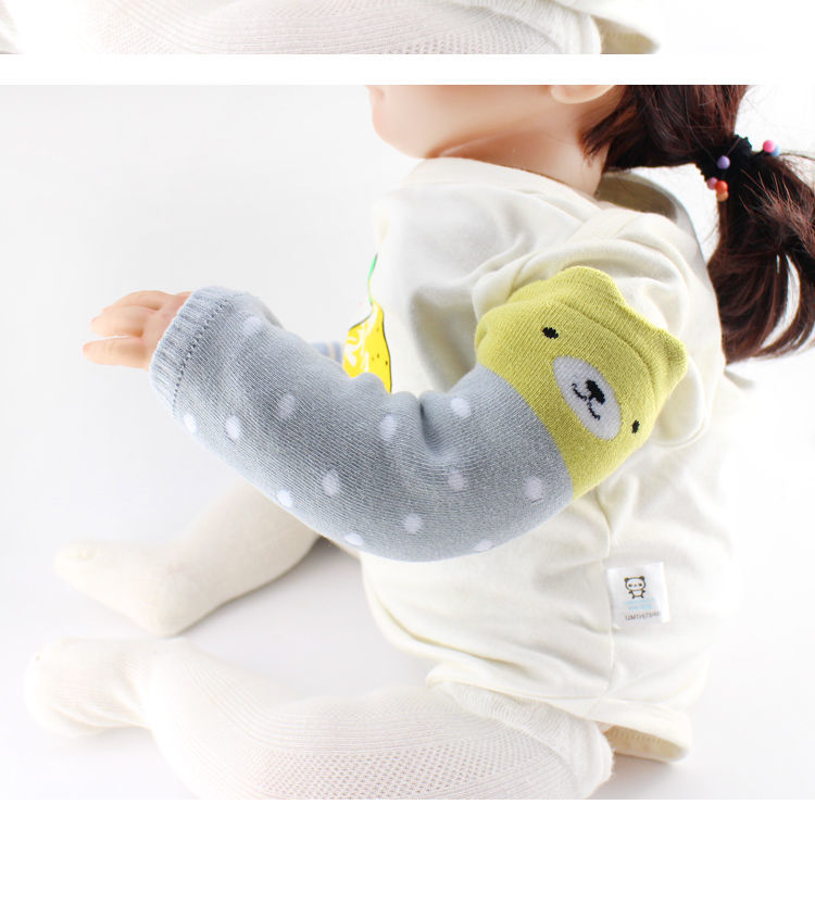 婴儿睡觉护手臂套防冻保暖秋冬加厚毛圈宝宝袖套冬天新生儿胳膊套两双