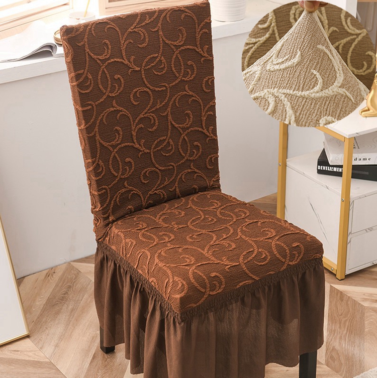 高档加厚高弹力椅子套高端通用餐桌罩弹力垫靠背一体皮木板凳座椅罩