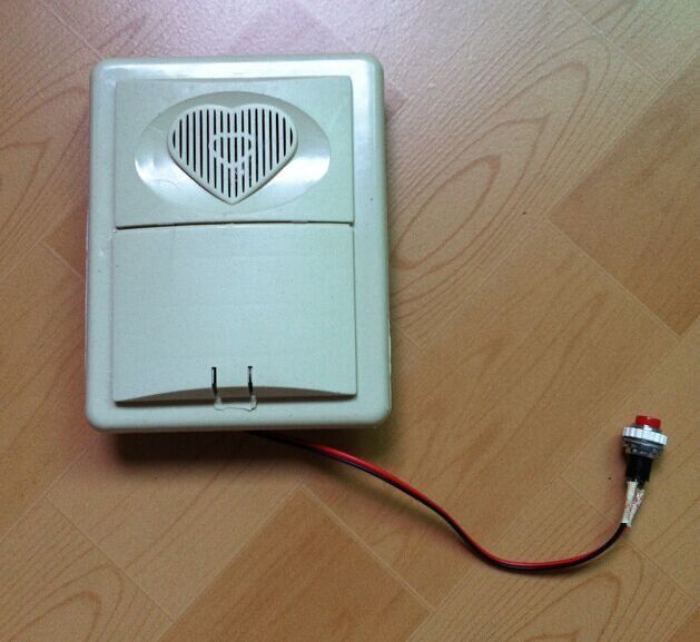 老式门铃带按钮防盗门尖心门铃心型有线叮咚家用送电池 褐色(叮咚声)