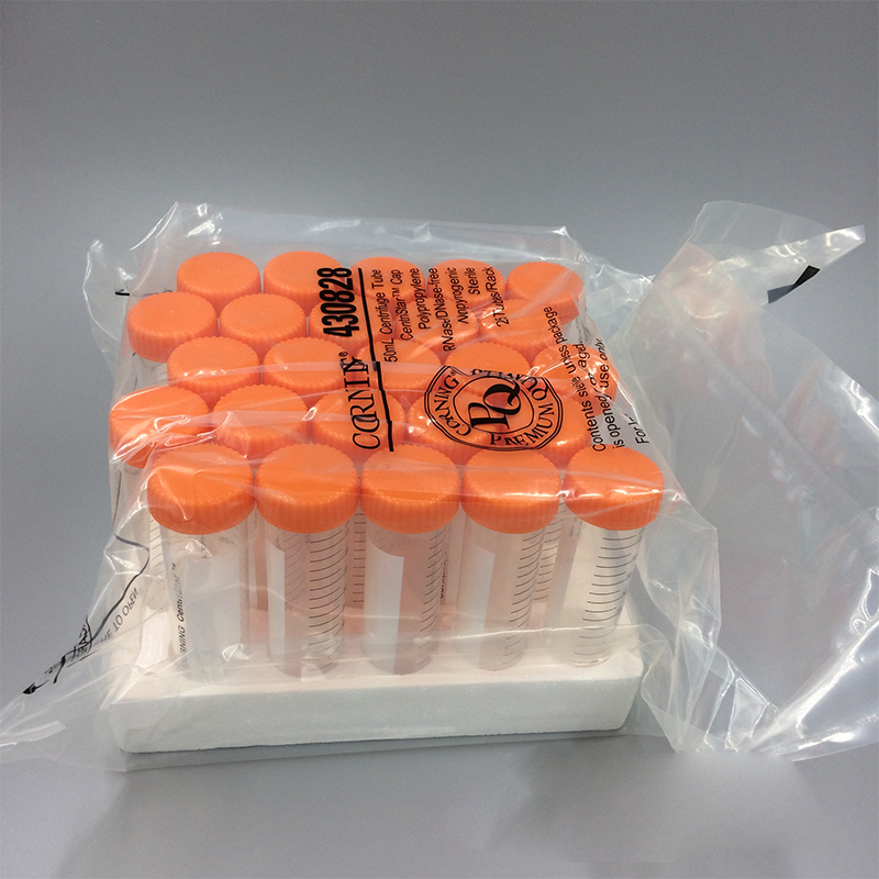 康宁corning离心管50ml尖底锥底塑封25支泡沫底座50ml不带泡沫架25支