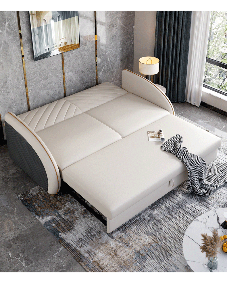 喜慕德意式极简沙发床现代简约客厅多功能两用可折叠双人小户型轻奢