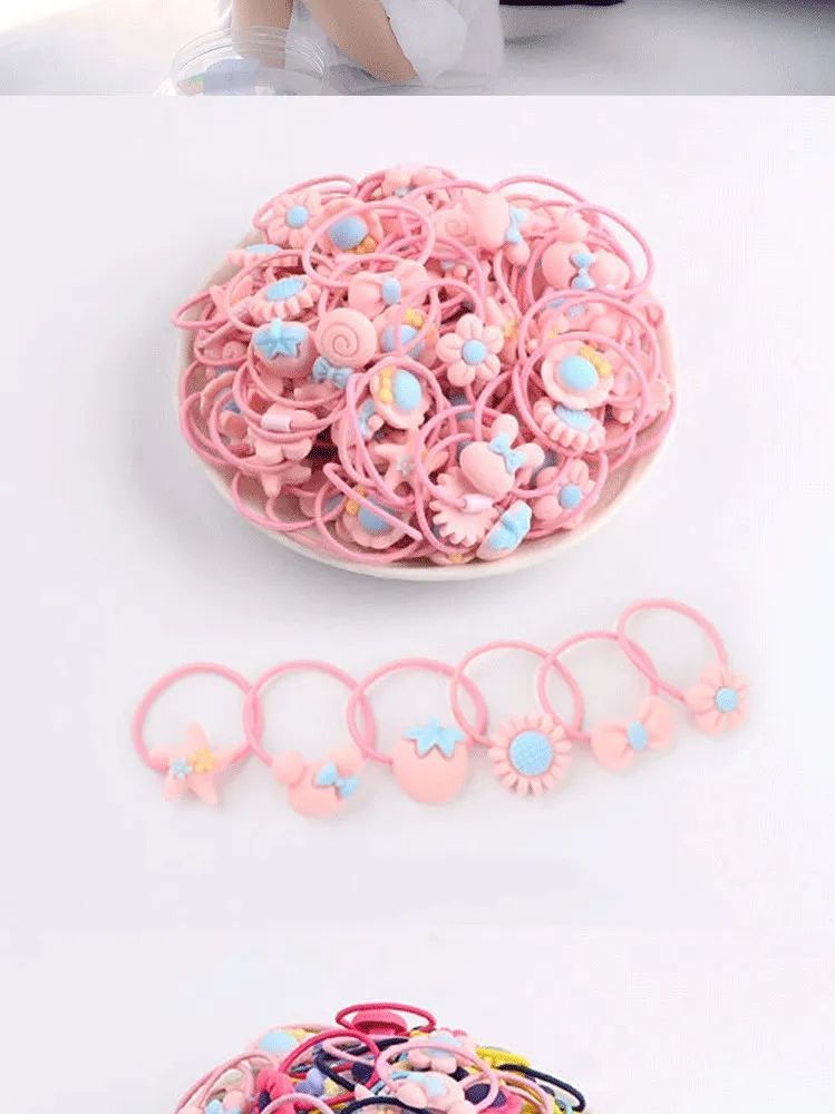 儿童发饰发圈女童宝宝不伤发头绳橡皮筋头饰发饰小女孩扎头发发绳依莲